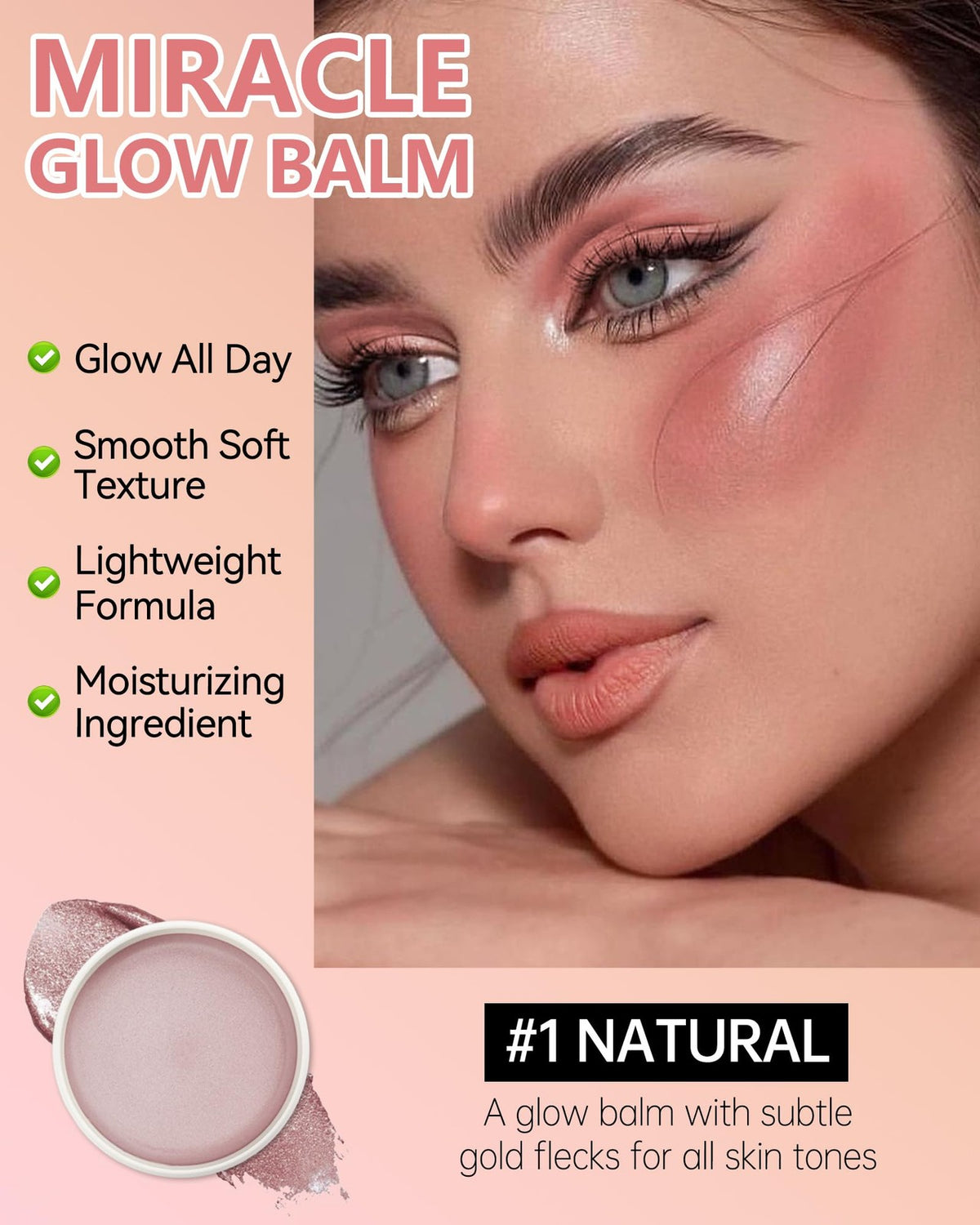Multi Glow Balm Miracle Balm Tinted Face 1.83 oz - Natural Lip & Cheek