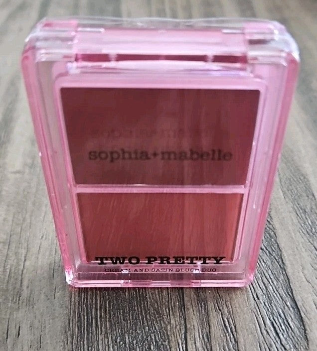Cream and Satin Blush Duo in Strawberry Sorbet - 6g Makeup Set