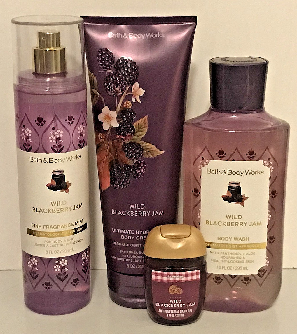 Wild Blackberry Jam Body Cream, Mist & Wash Set
