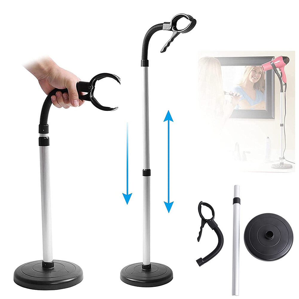 Pet Hair Dryer Holder Stand 360° Rotatable Support for Dog and Cat Grooming