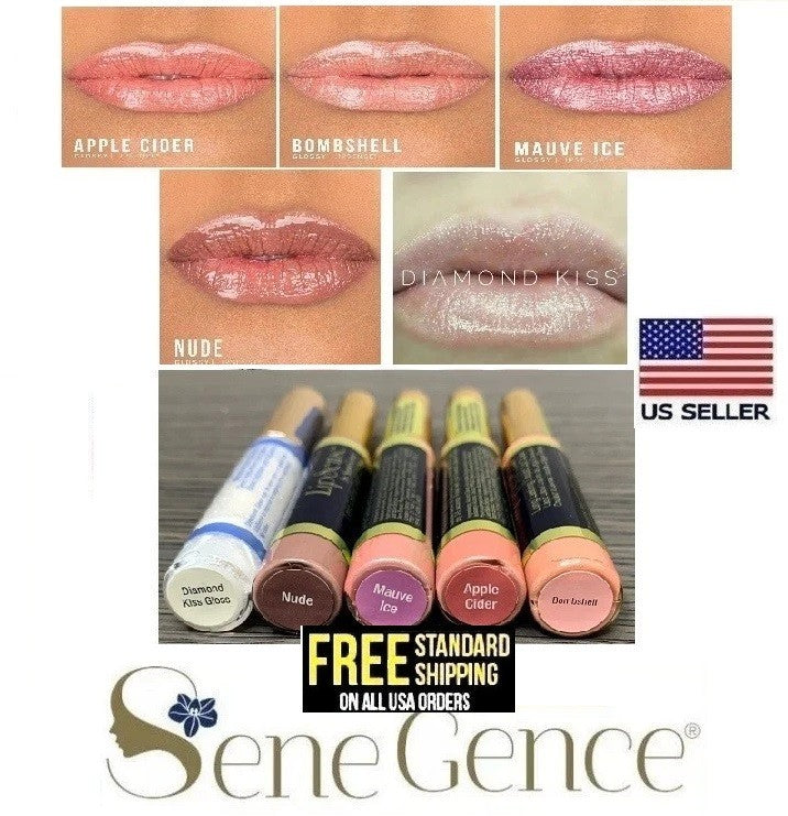 LipSense Lipstick Set - 5 Full Size Liquid Lip Colors - Long Lasting