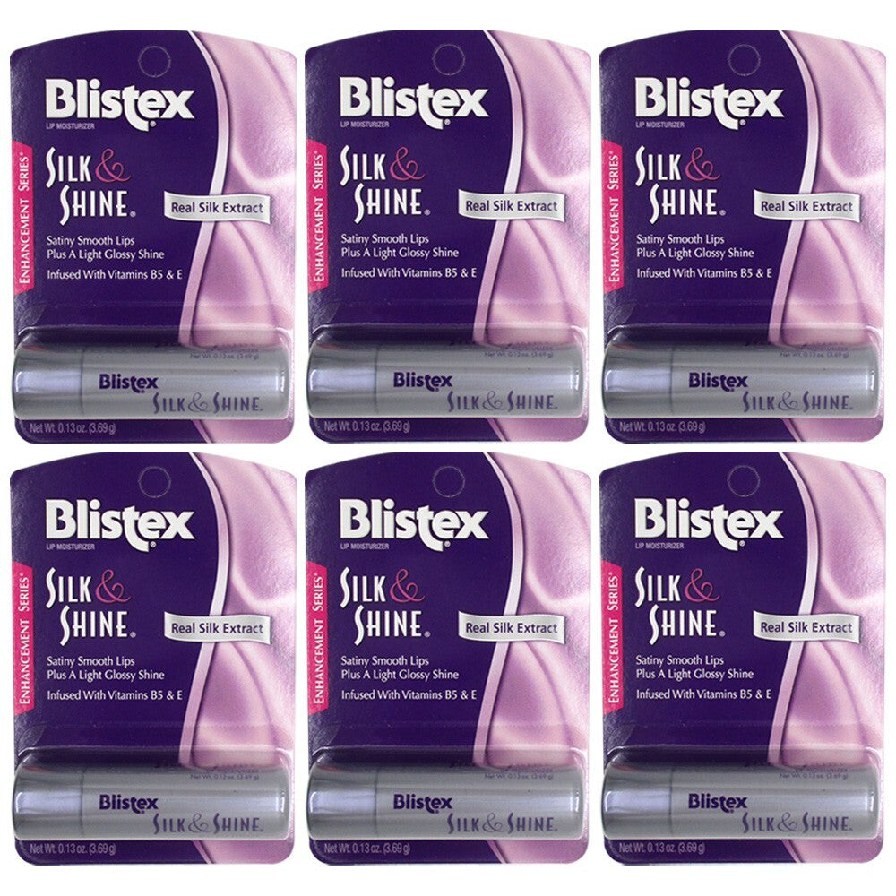 Lip Moisturizer Set - Silk & Shine Gloss with Vitamins, 6 Pack