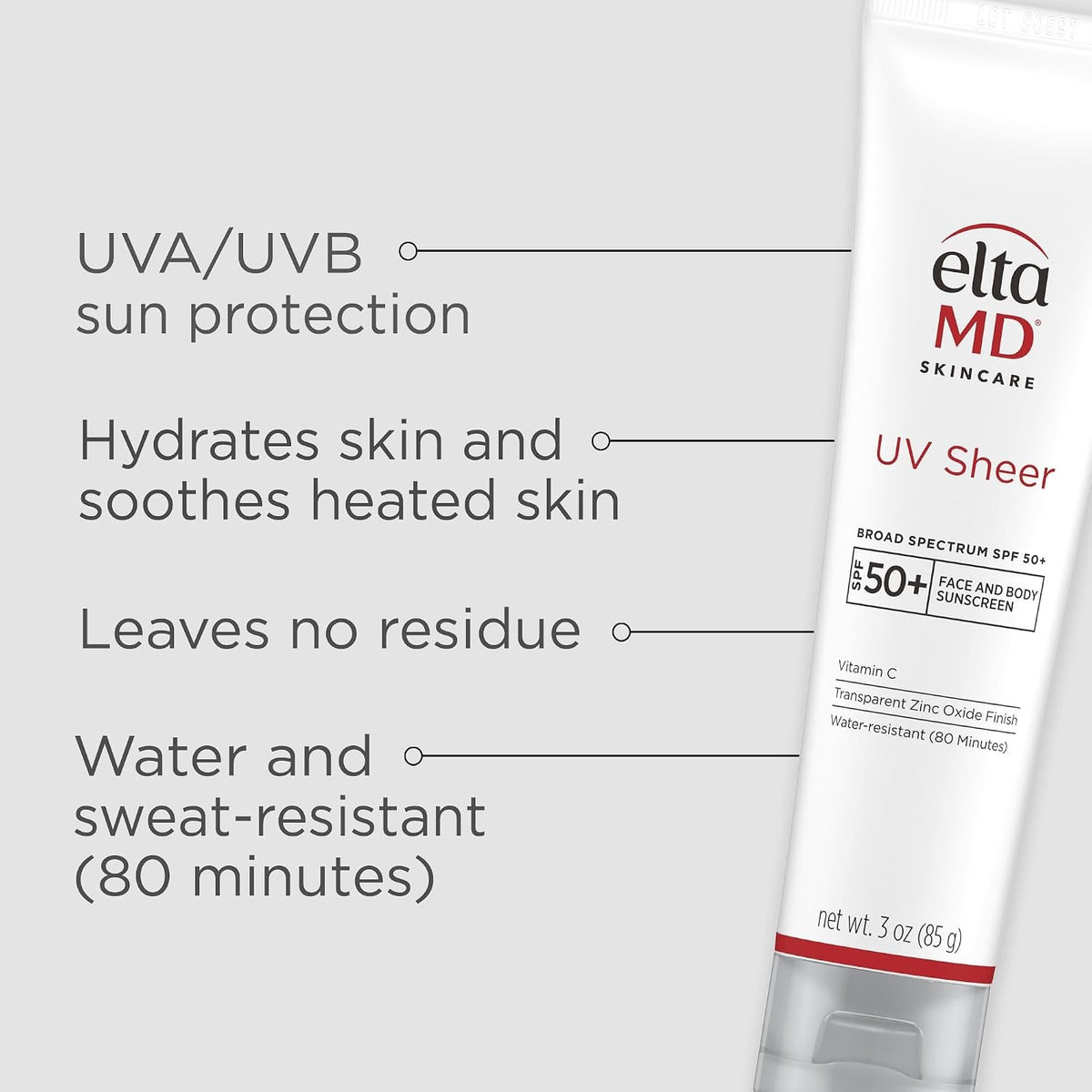 UV Sheer Broad Spectrum SPF50+ Sunscreen 85ml