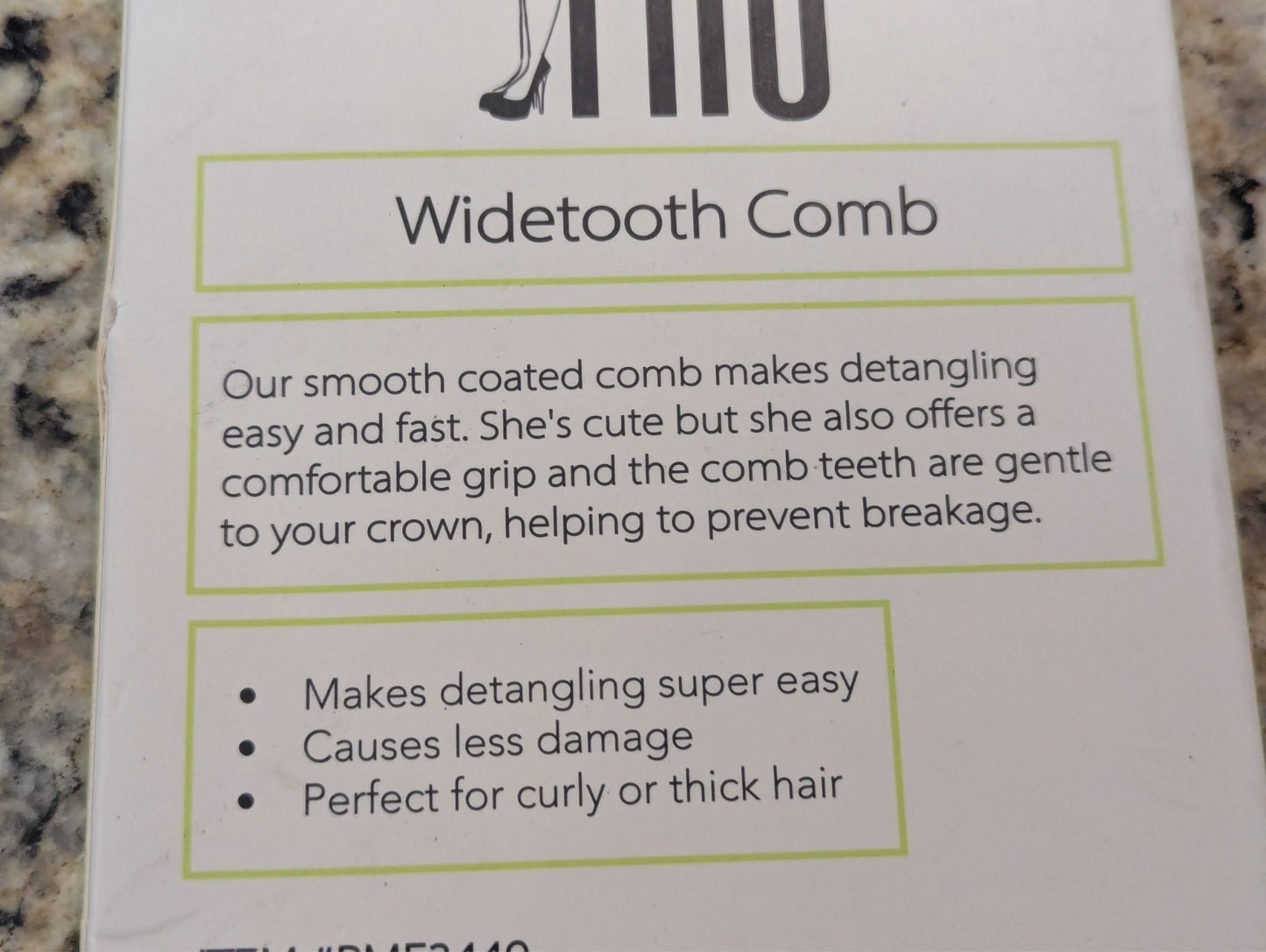 Wide-Tooth Comb for Curly Hair - Green Styling Tool