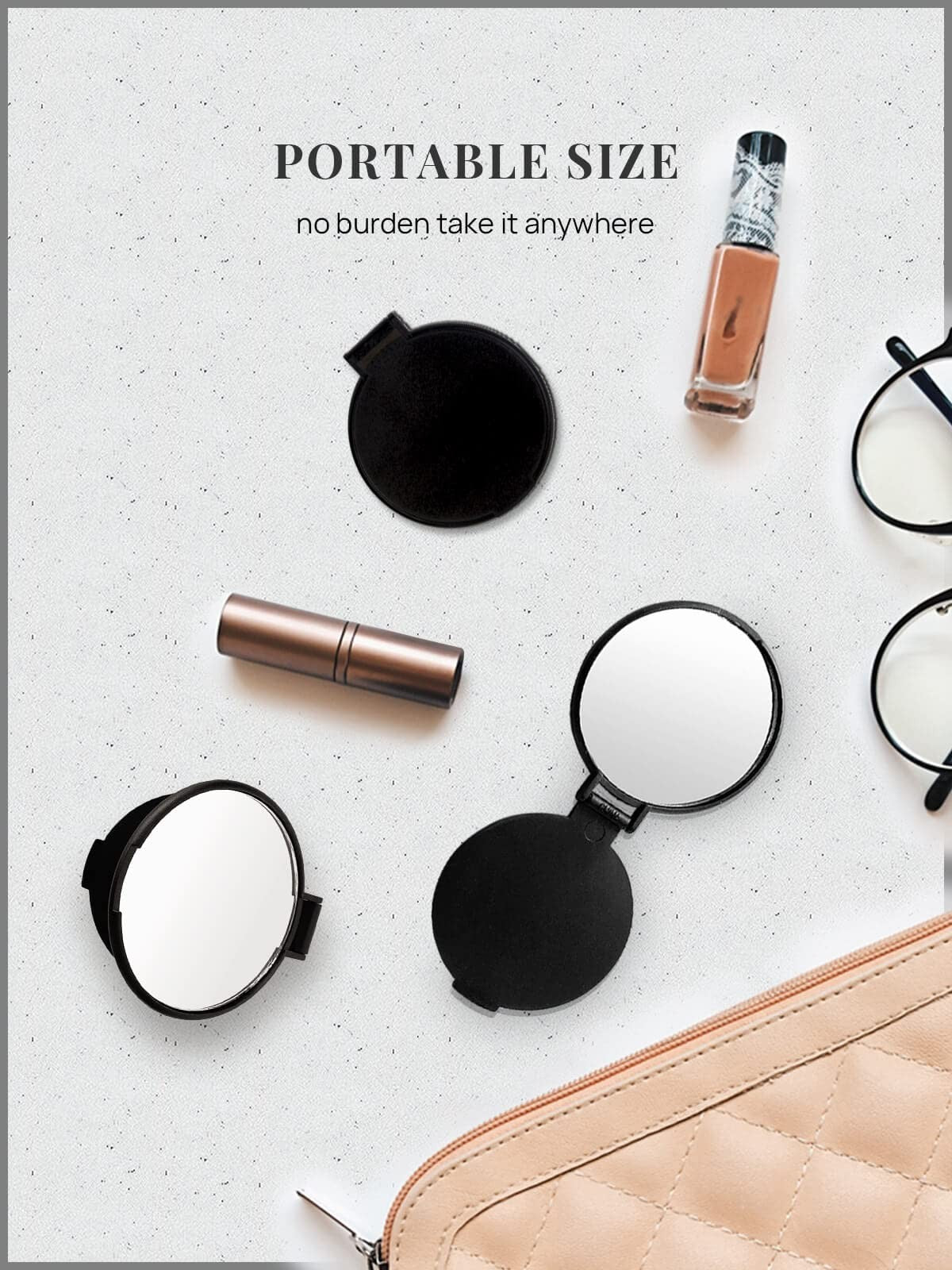 24 Pack Compact Pocket Mirrors for Makeup and Purse, 12 Colors