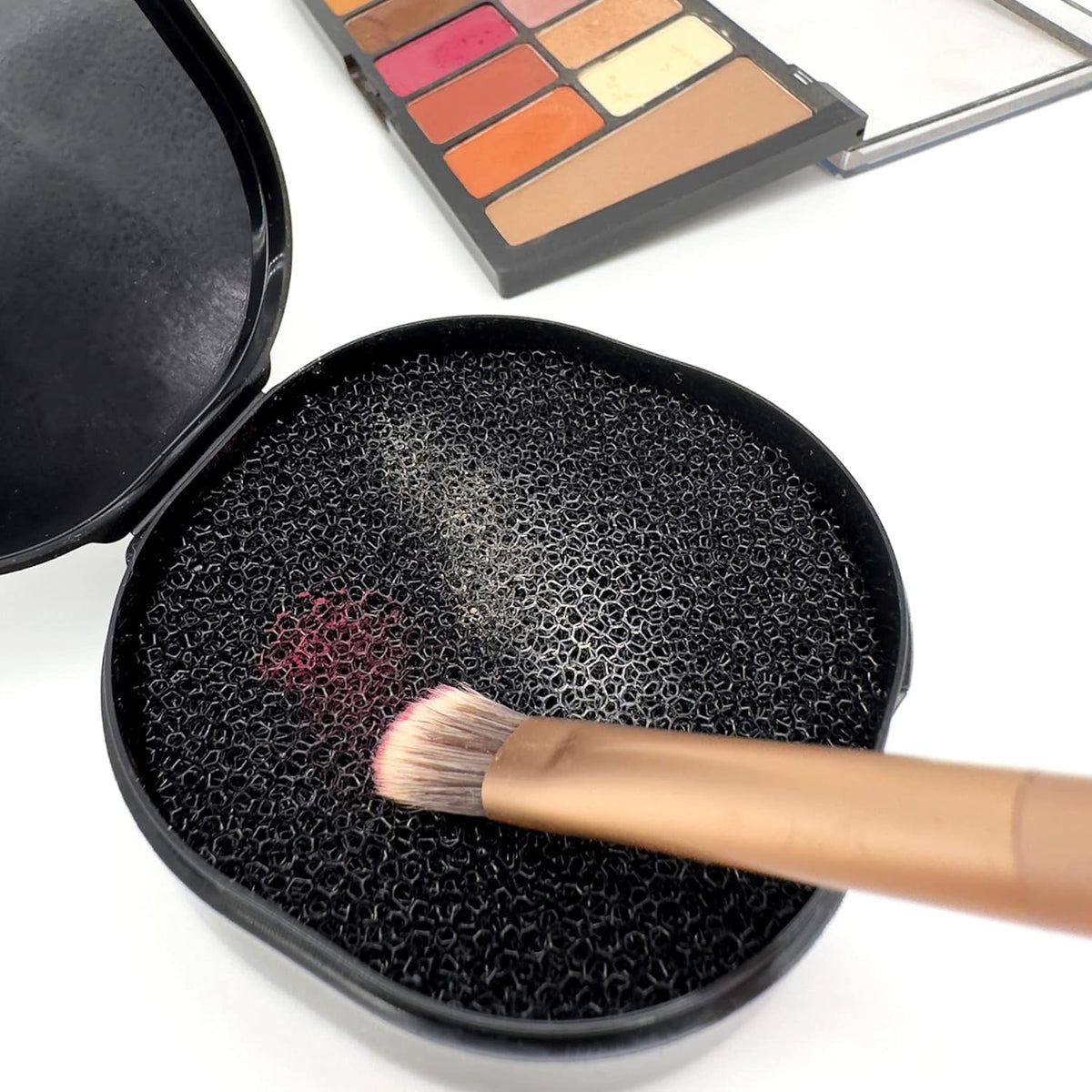 Makeup Brush Cleaner Sponge Set - 6 Pack Dry Color Removal Tool for Brushes
