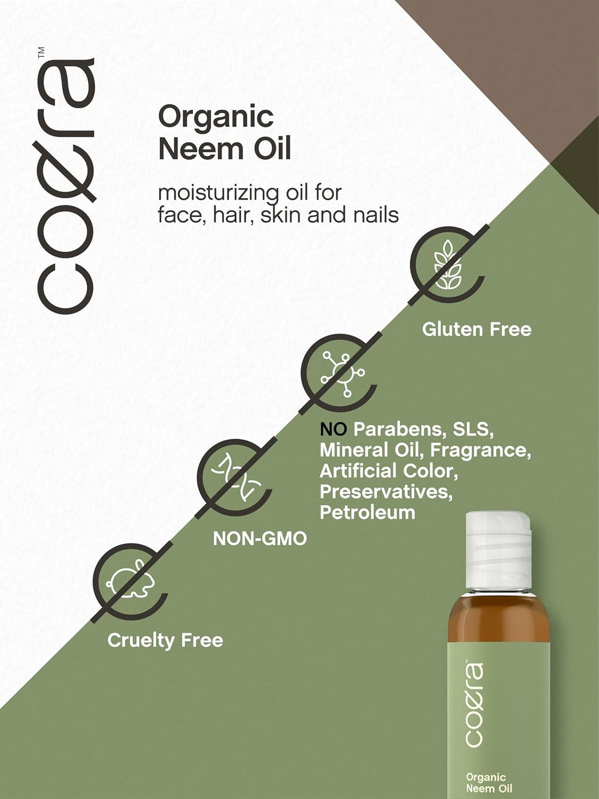 Organic Neem Oil for Skin Hair Nails 4 fl oz - Pure Natural Moisturizer