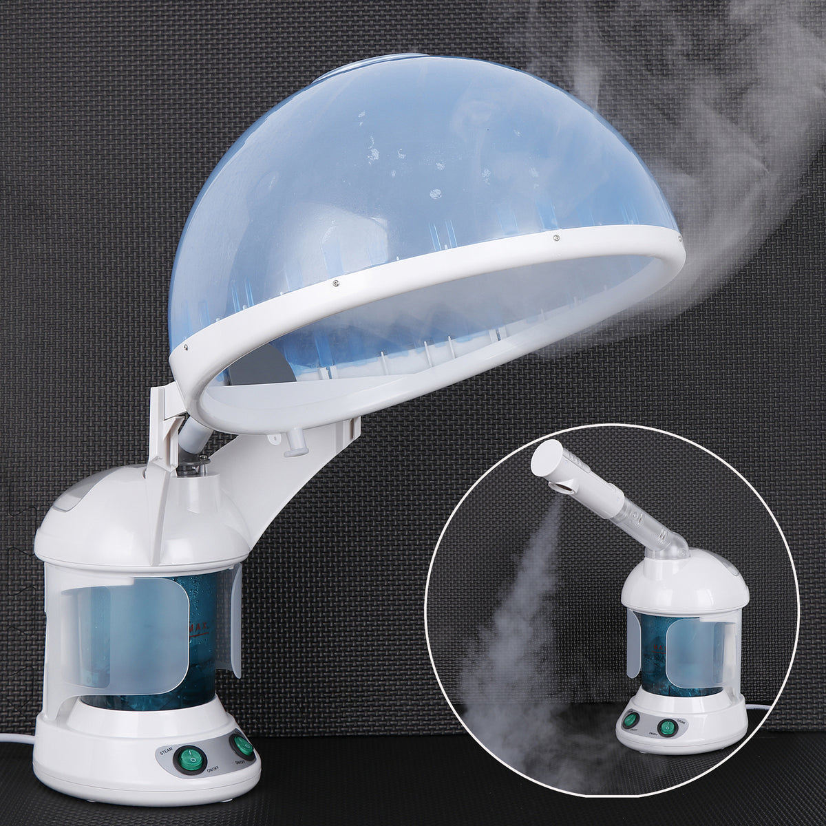 2-in-1 Hair & Facial Steamer with Bonnet Hood