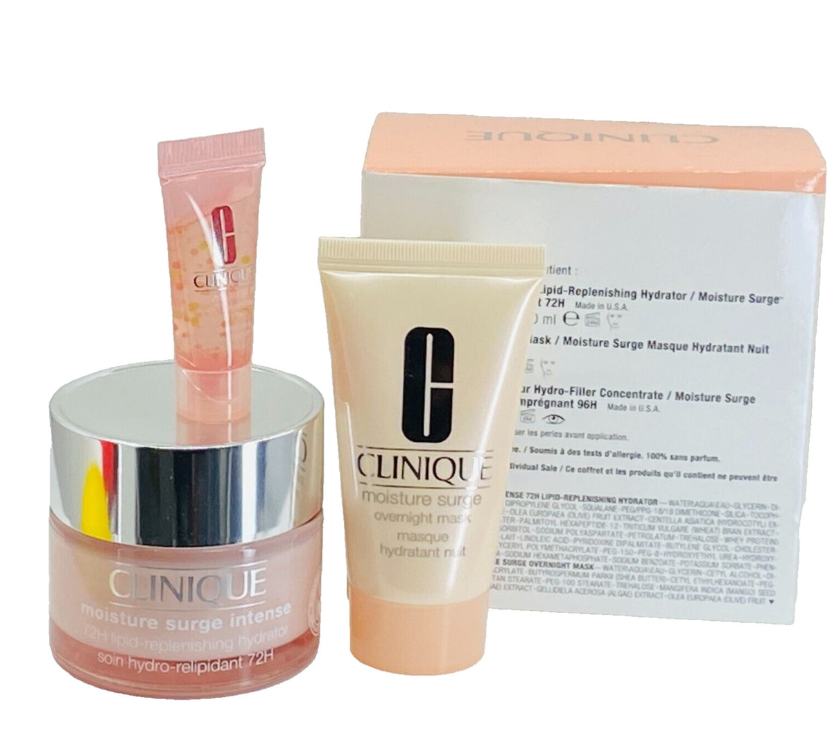 Clinique Hydrate & Glow 3-Piece Skin Care Set Hydrator Mask Eye Filler