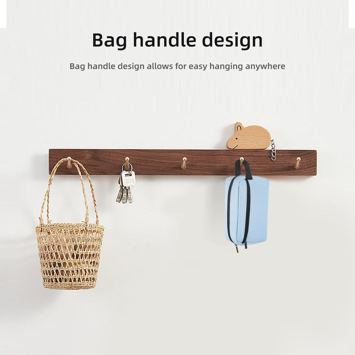 Travel Toiletry Bag for Women & Men Hanging Cosmetic Organizer Sky Blue