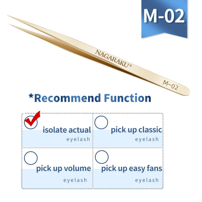 Eyelash Extension Tweezers Stainless Steel 3D Makeup Lash Applicator