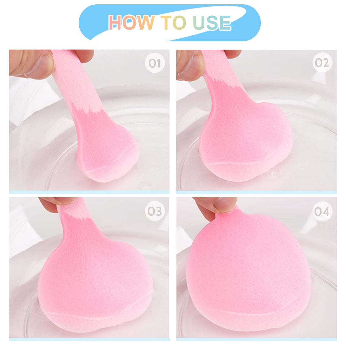 120 Pack Facial Cleansing Sponges - Reusable PVA Makeup Removal Pads