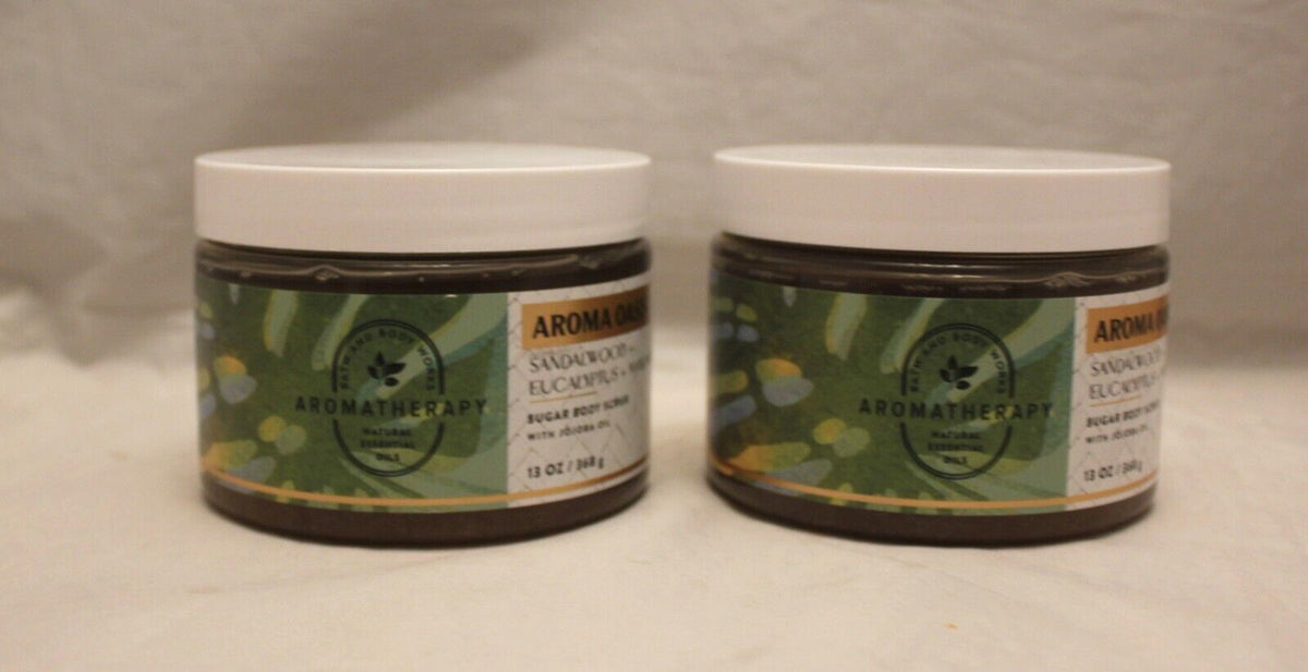 2 Bath & Body Works Aromatherapy Sandalwood Eucalyptus Mandarin Sugar