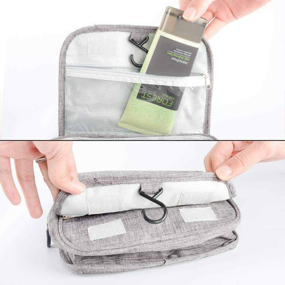 Waterproof Hanging Travel Toiletry Bag with Multiple Compartments