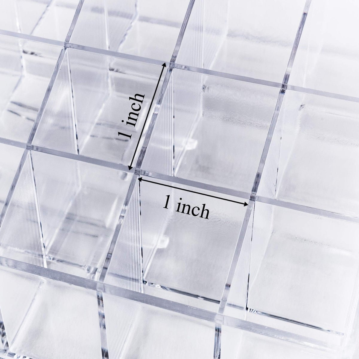 Transparent Makeup Organizer with Multiple Compartments - Clear Cosmetic Storage Box