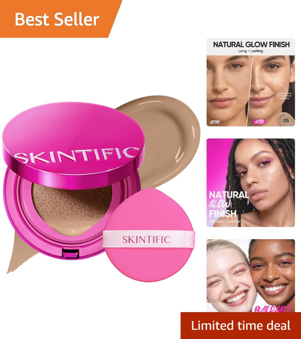 Pink Glow Cushion Foundation Sand 05 - Lightweight Natural Radiant Coverage