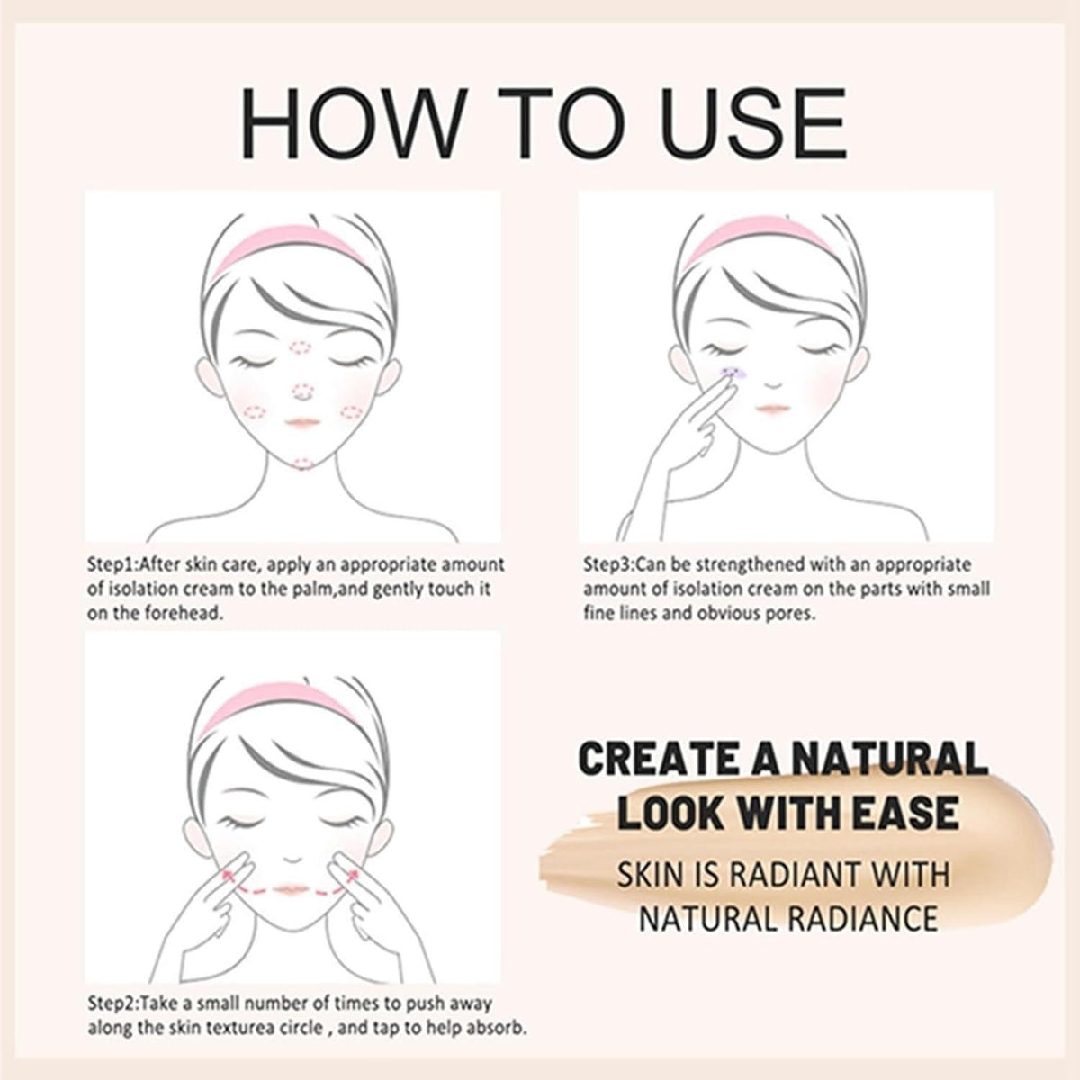 BB Cream Tinted Moisturizer SPF 50 Face Sunscreen Hydrating Foundation
