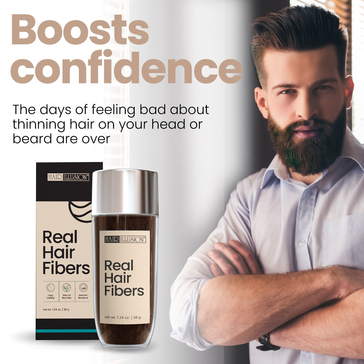 Hair Building Fibers for Thinning Hair & Bald Spots - 38g