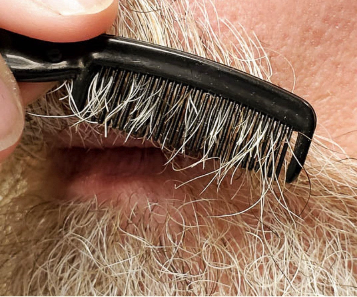 Mini Travel Mustache & Eyebrow Comb Set of 6 - Grooming Tools for Beard & Eyebrows