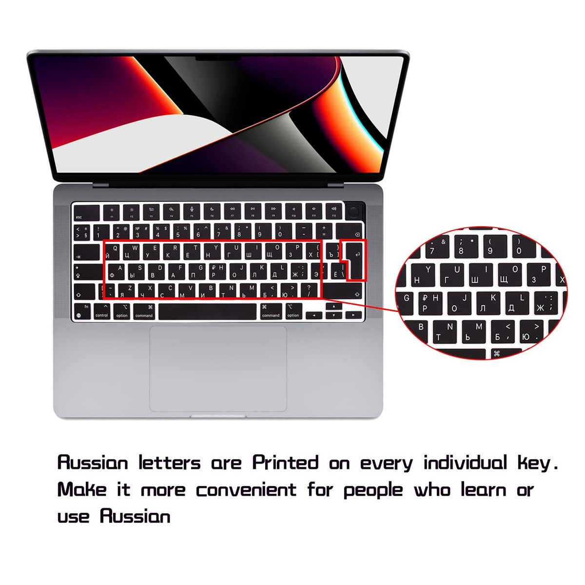 Silicone Keyboard Cover Skin for MacBook Pro/Air 13-16 inch European Layout Dust Proof