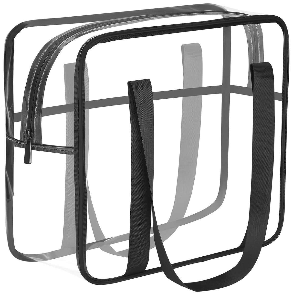 Extra Large Clear Cosmetic Makeup Bag with Shoulder Strap & Handle