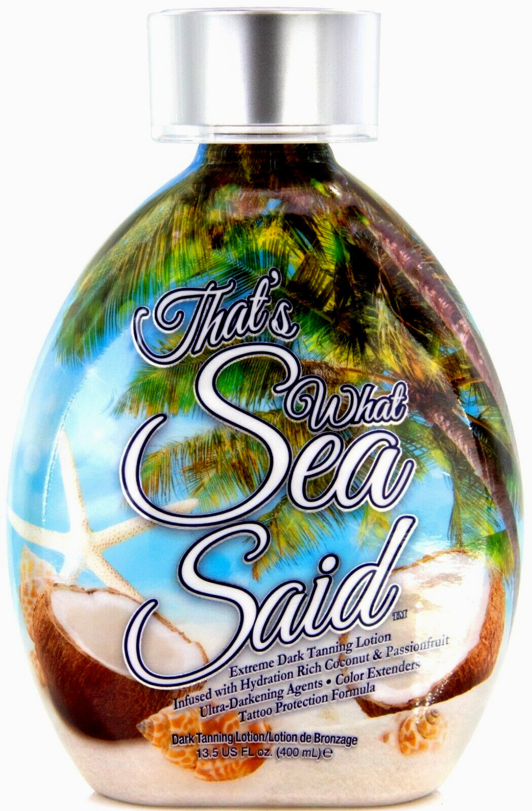 That's What Sea Said Coconut Tanning Bed Lotion Accelerator for Indoor & Outdoor Tan