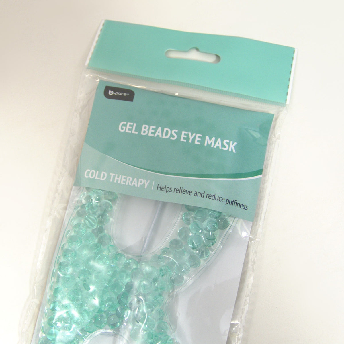 Seafoam Green Gel Beads Cold Therapy Eye Mask for Puffiness Relief