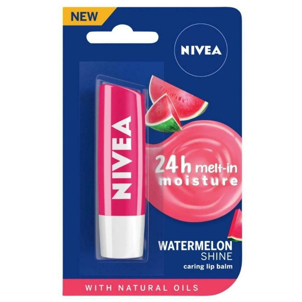 Watermelon Lip Balm - Hydrating 24 Hour Moisture Nivea 4.8g