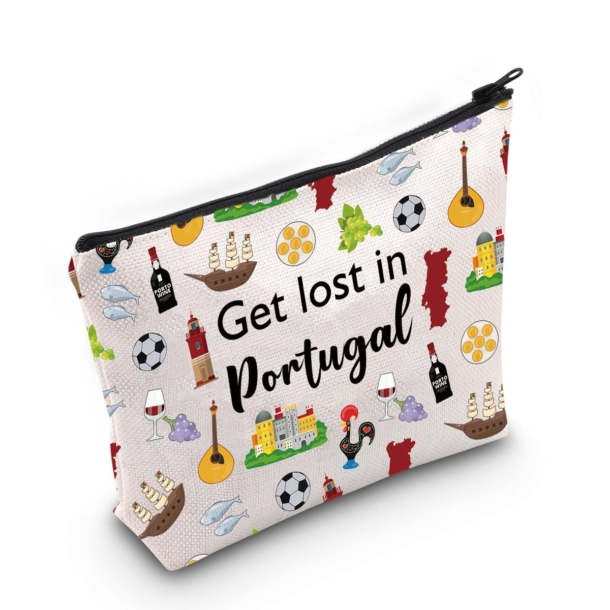 Travel Makeup Bag with Water-Resistant Canvas, Portable Organizer for Cosmetics & Accessories