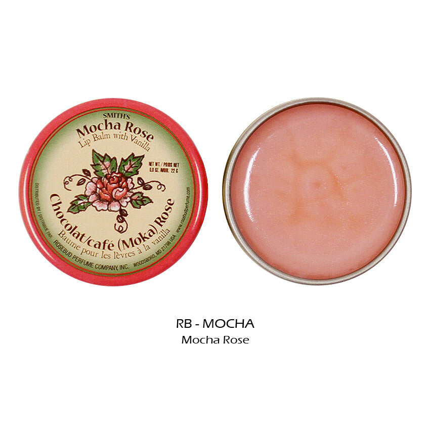 Mocha Rose Lip Balm with Vanilla Tin - Natural, Soothing Lip Care