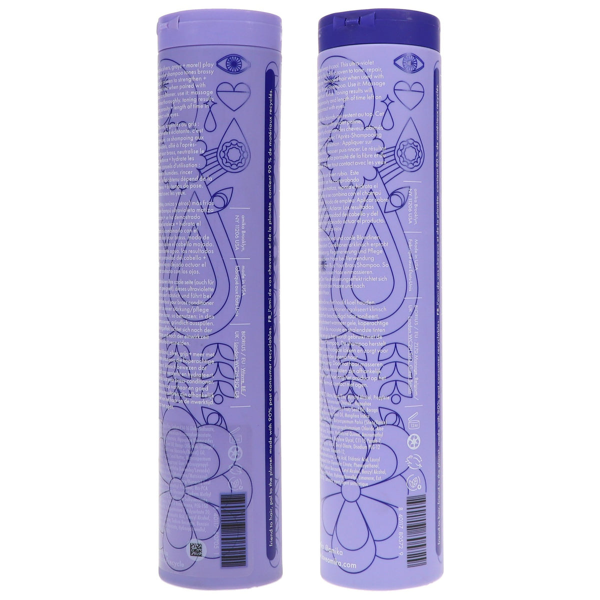 Amika Bust Your Brass Cool Blonde Shampoo & Conditioner Duo Pack 9.2 oz