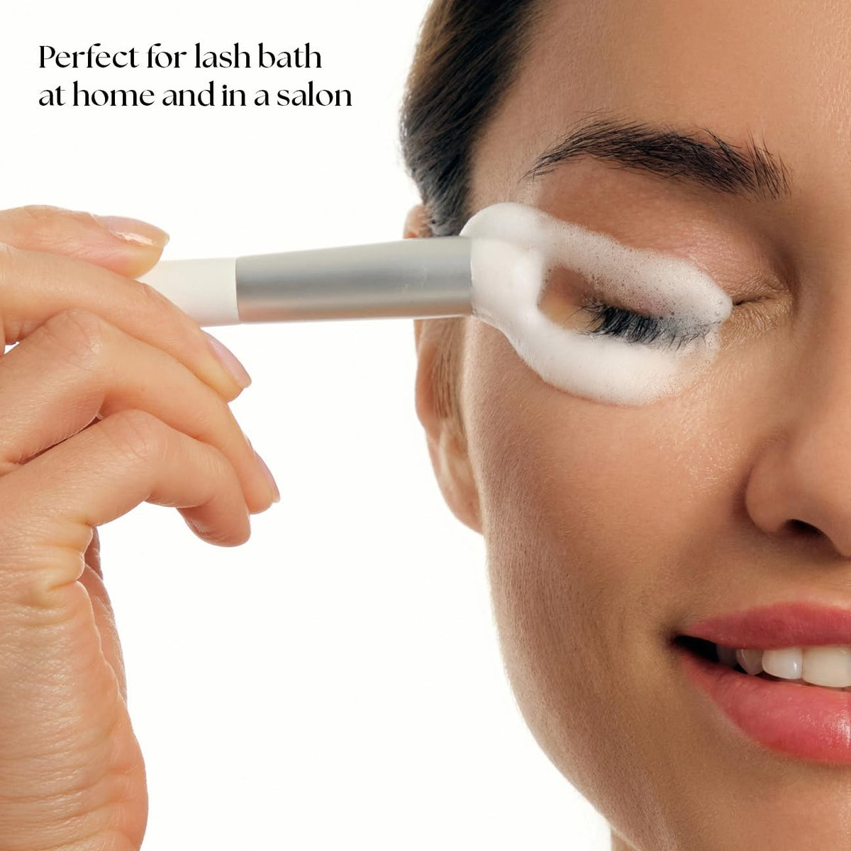 Eyelash Brush for Cleansing & Lash Extension Care - White