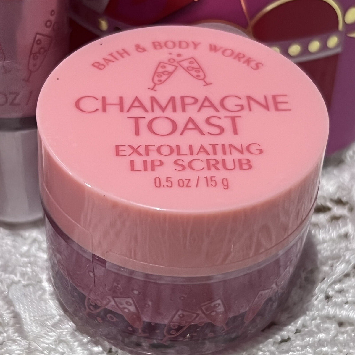 Lip Gloss, Lip Scrub & Lip Mask Gift Set - Champagne Toast 3 Piece