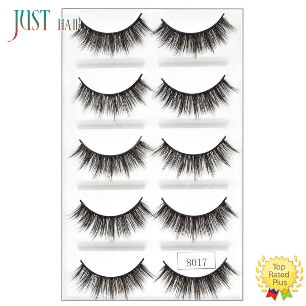 False Eyelash Extensions 3D Mink Fluffy Wispy Natural Look - 5 Pairs