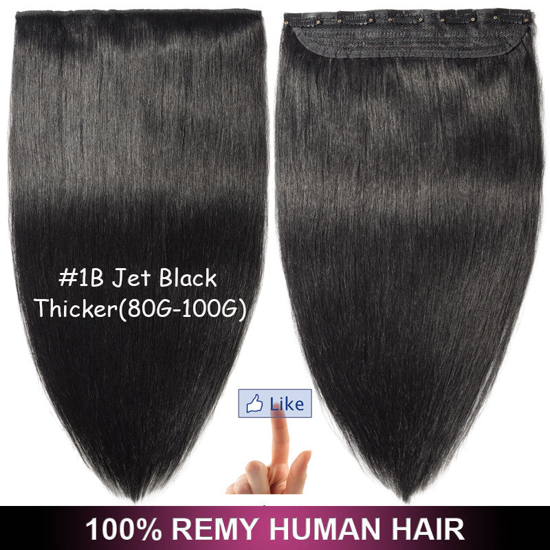 Full Head Clip-In Hair Extensions - Remy Human Hair, Seamless 3/4 Piece