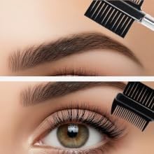 Multi-Function Eyelash & Eyebrow Kit with Curler Comb Tweezers & Brushes