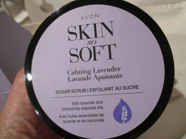 AVON Skin-So-Soft Calming Lavender Sugar Scrub w/Chamomile &