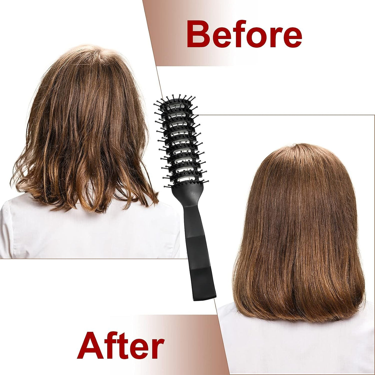 Vented Detangling Hair Brush Set - Anti-Static Curved Styling Brushes (8 Pieces)
