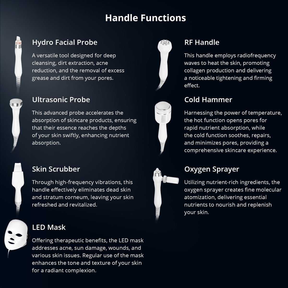6/7 in 1 Facial Cleansing Machine with Hydro Dermabrasion & Aqua Peel