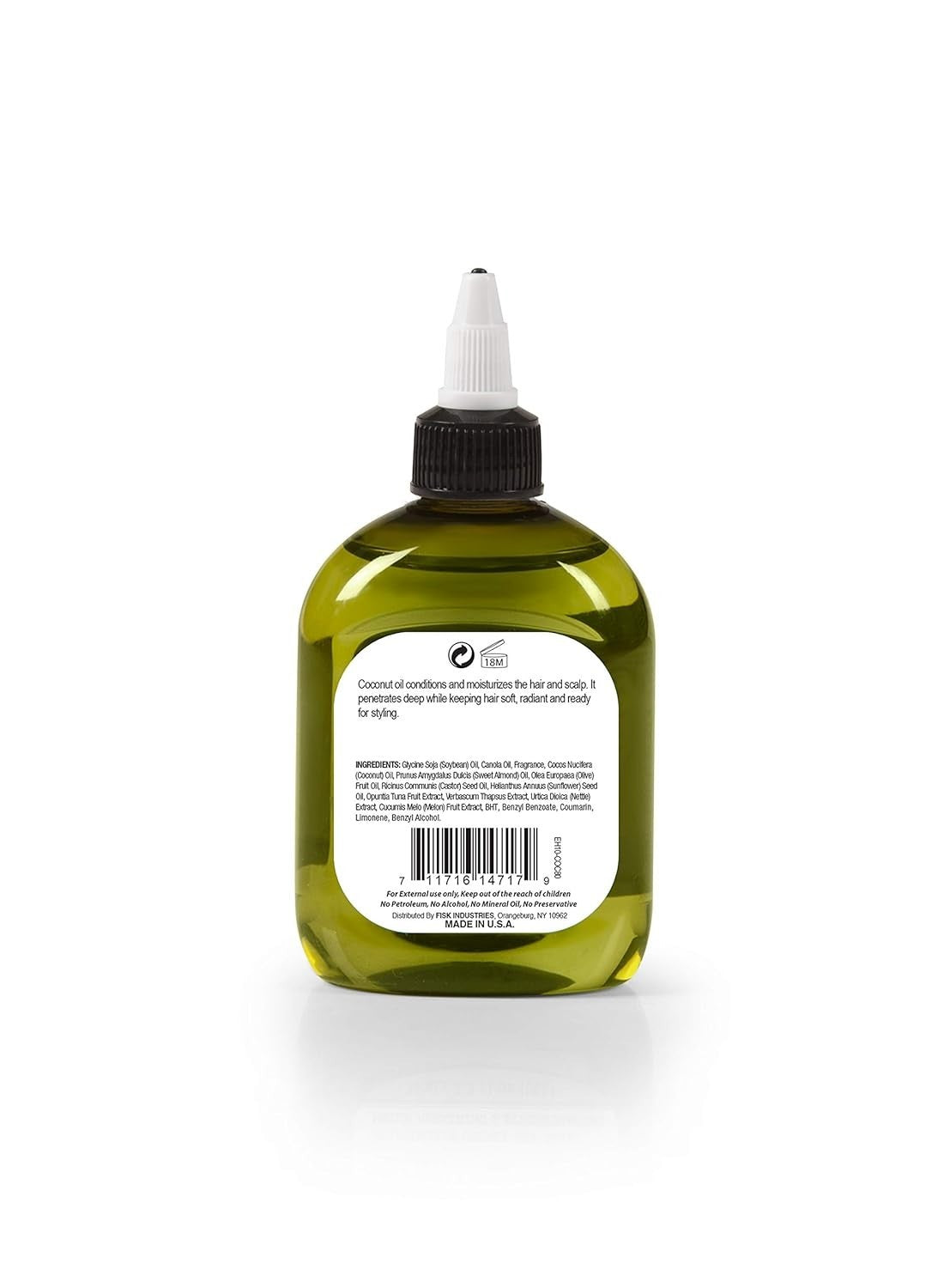 Coconut Infused Hair Oil for Dry & Frizzy Hair - 7.1 fl oz Natural Hair Treatment