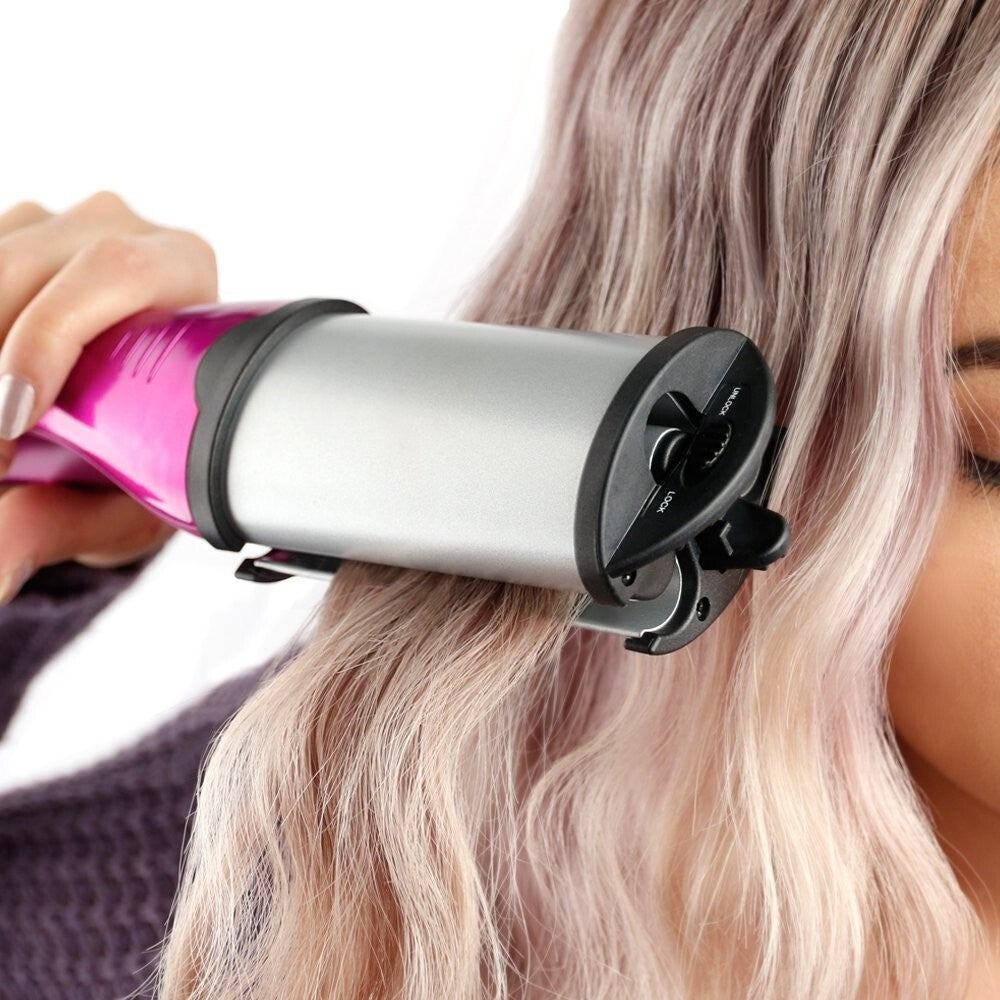 Hair Waver and Curling Wand Set - Beachy Waves, Tousled Curls, 2-in-1 Styling Tool