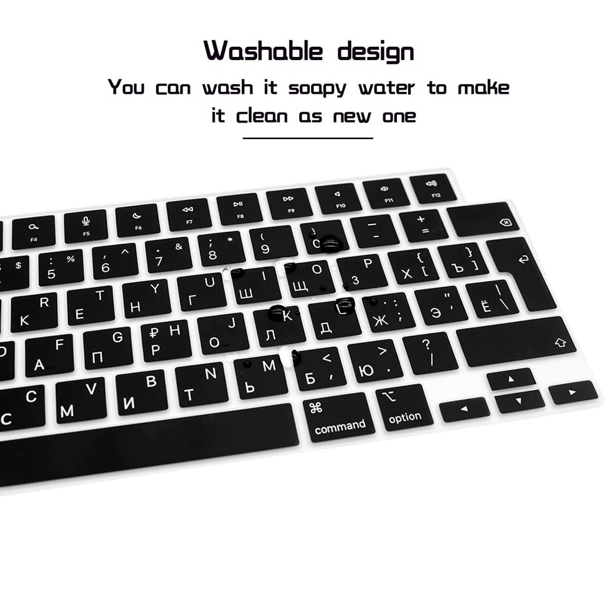 Silicone Keyboard Cover Skin for MacBook Pro/Air 13-16 inch European Layout Dust Proof