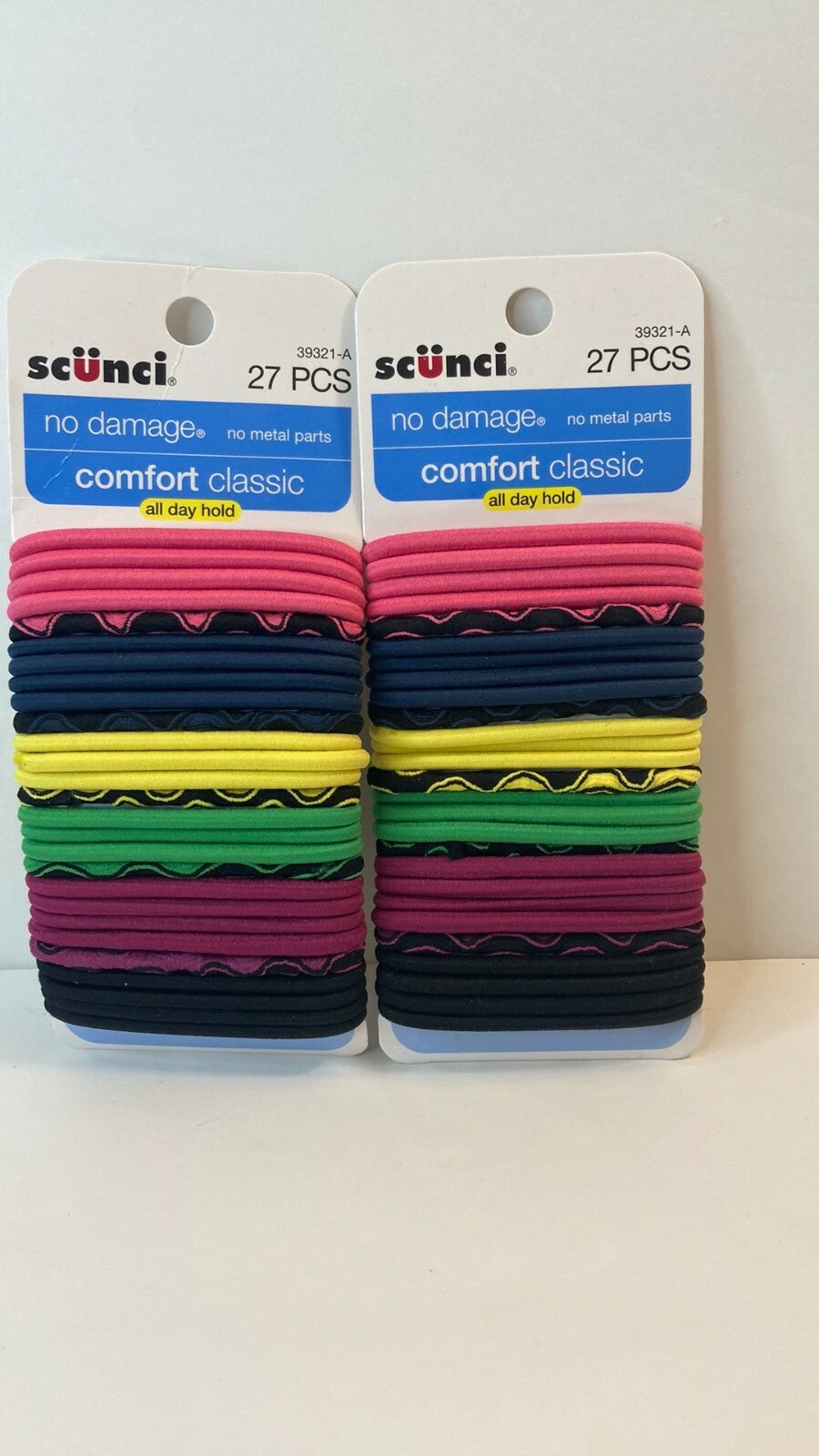 Scunci Comfort Classics No Damage Metal Parts Hair Ties Ponytail
