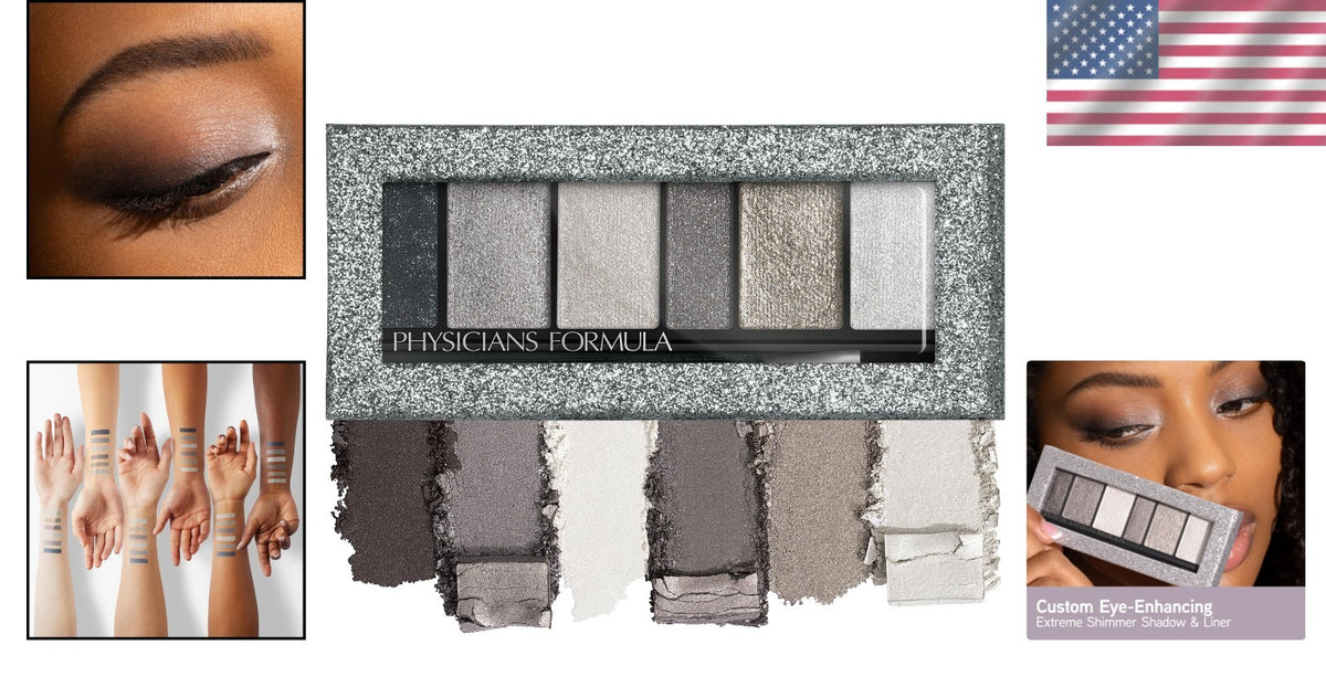 Hypoallergenic Eyeshadow Palette with 6 Shimmer Shades - Fragrance-Free