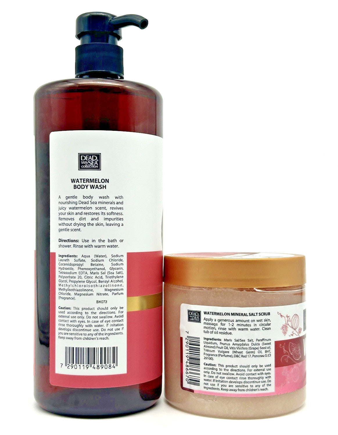 Dead Sea Collection Watermelon Mineral Body Wash (33.8 oz) &Salt