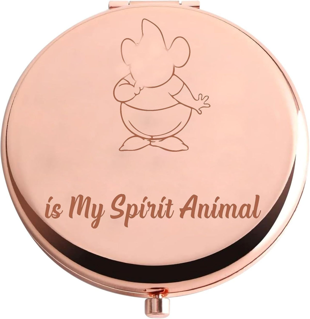 Compact 2-Sided Mouse Pocket Mirror for Makeup and Travel - Fairy Tale Mouse Design