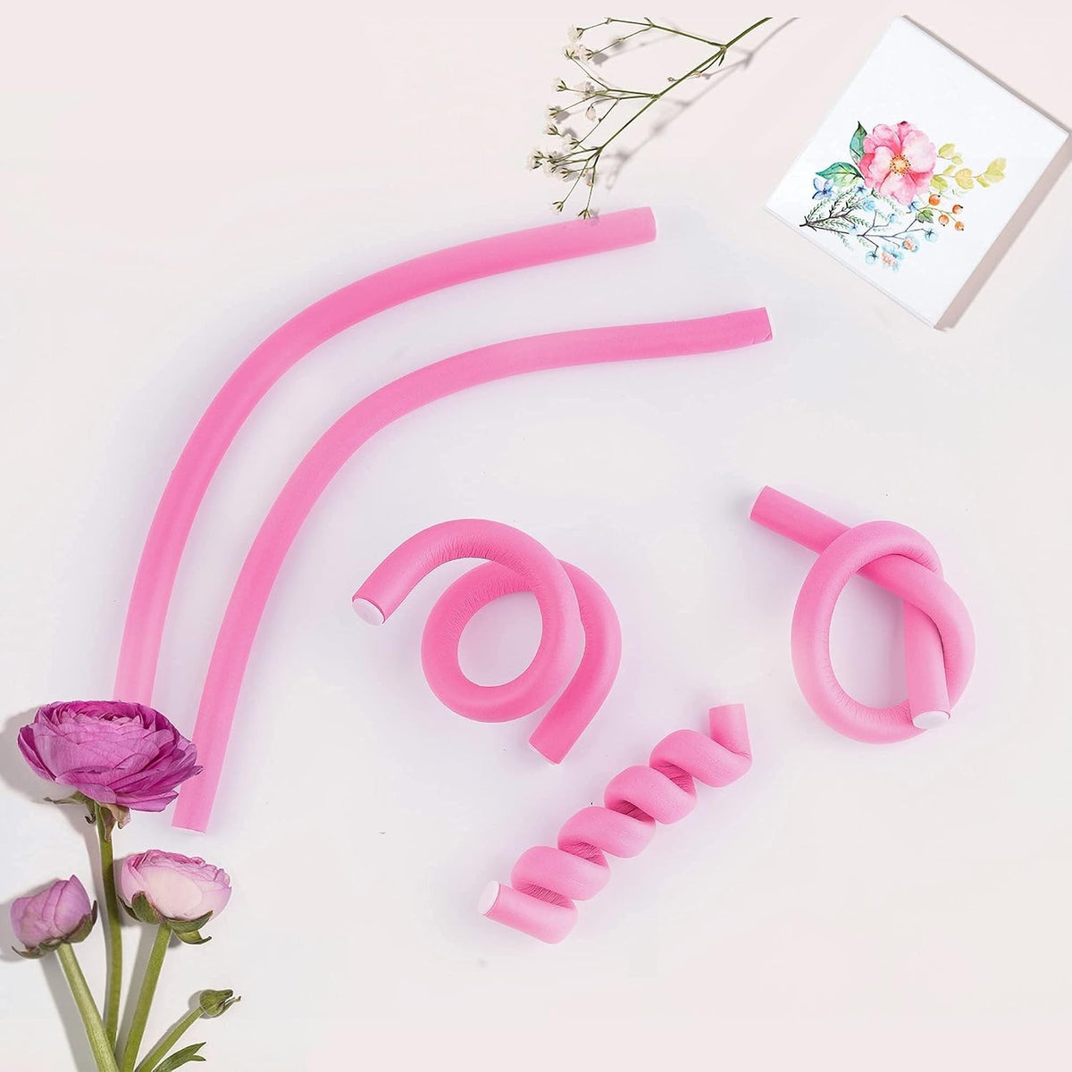 Heatless Flexi Rod Set with Steel Comb for Effortless Curls - 30 Pieces