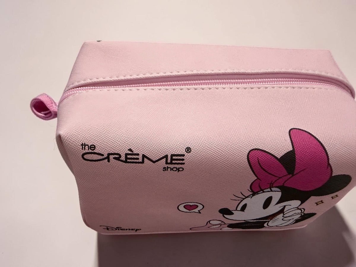 Makeup Bag Set with Minnie Mouse Press-On Nails & Spa Headband - 3 Pc