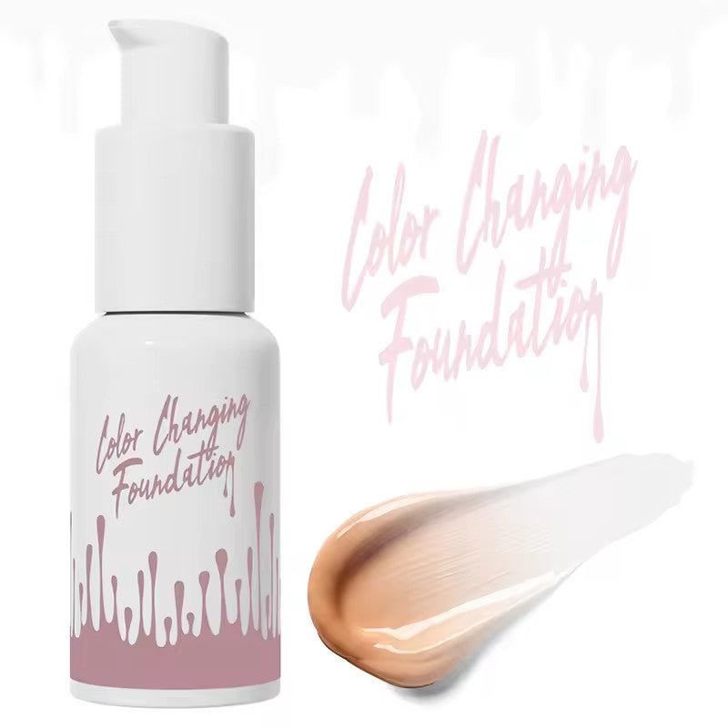 Color Changing Liquid Foundation for Skin Tone Matching, Long-Lasting Face Makeup