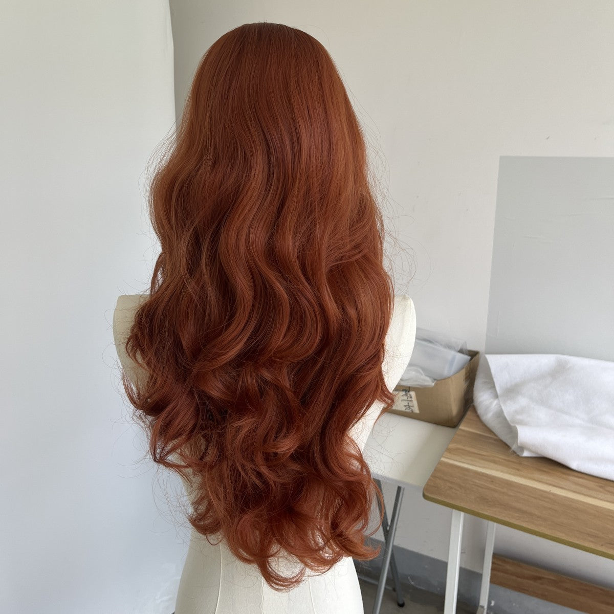Long Wavy Synthetic Heat-Resistant Wig for Women - Red Copper Dress Up